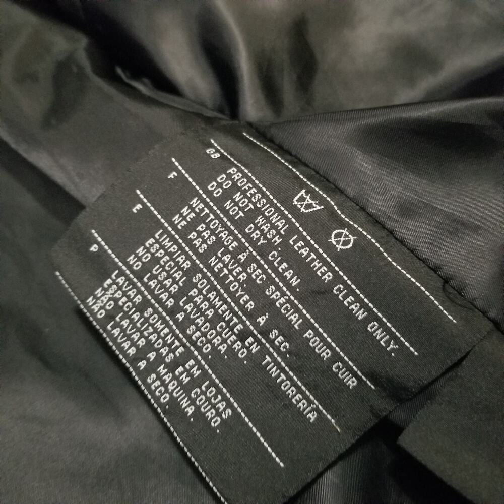Harley Davidson Eagle Embroidered Distressed Leather Jacket Men's sz Large - Picture 14 of 16